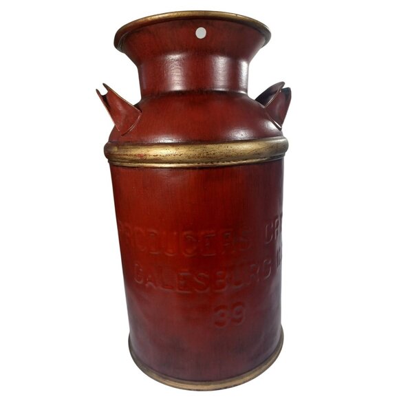 Vintage Farmhouse Milk Jug Jardinaire Vase Umbrella Stand Floral Rustic Decor - Picture 3 of 16